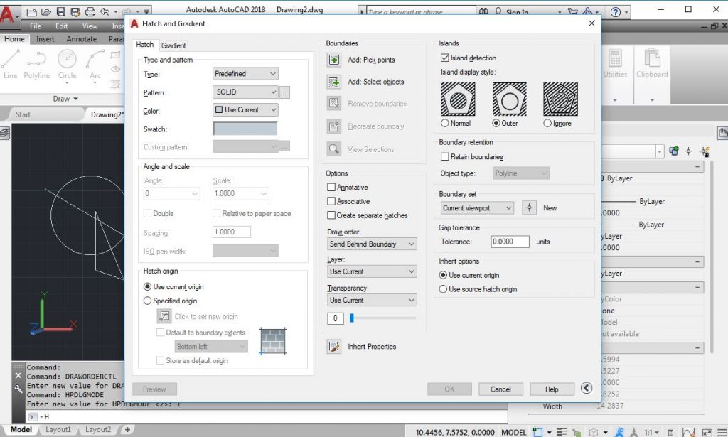 HPDLGMODE Hatch Preview Window - AutoCAD Commands to Speed Up Your Performance.