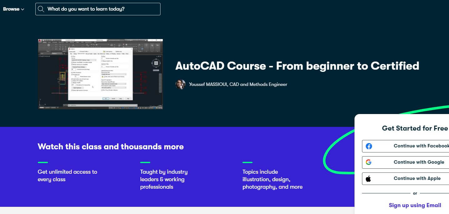 Best Training Courses Tutorials To Learn AutoCAD Free Online - Free Cad ...